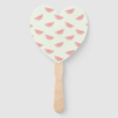 FAN Een in een Meloen watermeloen hartvormige vent Handwaaier (Achterkant)