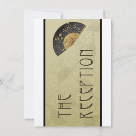 Fan Elegant (MOSS) - Gepersonaliseerde receptie Ui Kaart (Achterkant)