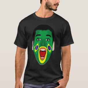 Fan Face Flag - Braziliaanse Voetbal 2022 T-shirt