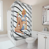 Fan Fair door Enoch Bolles Douchegordijn (In situ)