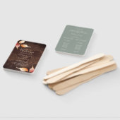 Fan Fall Leaves Rustic Brown Wood Wedding Programm Handwaaier (Niet-gemonteerd)