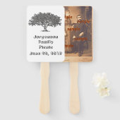 Fan - Familie Reünie Boom Handwaaier (Voorkant en achterkant)