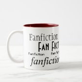 "Fan Fiction Fanatic" Tweekleurige Koffiemok (Links)