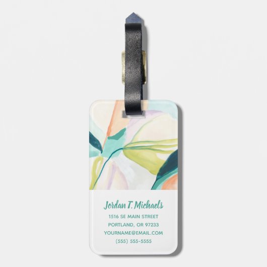 Fan Flowers IV Bagagelabel (Achterkant verticaal)