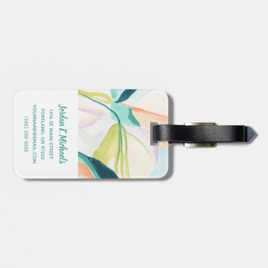 Fan Flowers IV Bagagelabel (Achterkant horizontaal)