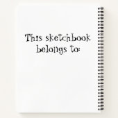 Fan Grl Power pret in een schetsboek Notitieboek (Achterkant)