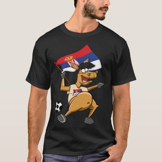 Fan horse Serbia T-shirt (Voorkant)