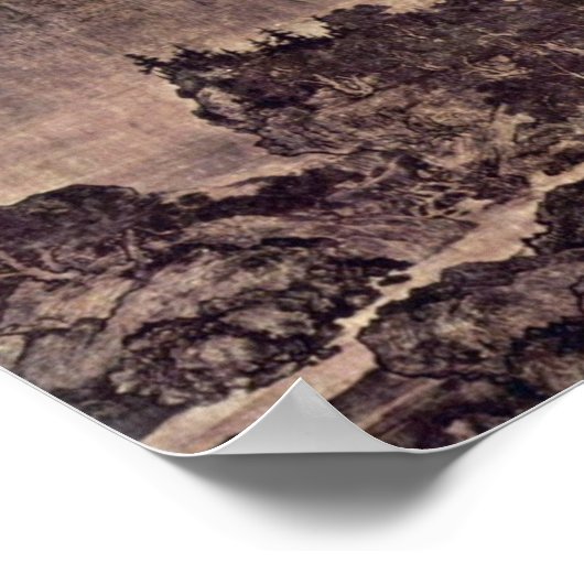 Fan Kuan - Reizigers tussen bergen en straten Poster (Hoek)