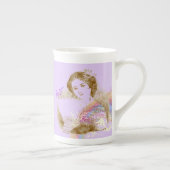 Fan Lady Paarse Bone China Cup Porselein Kop (Rechts)