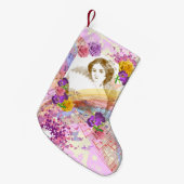  Fan Lady  Roze kerststop Kleine Kerstsok (Voorkant (Hangend))