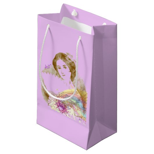  Fan Lady Small Matte Gift Bag Klein Cadeauzakje (Voorkant Gekanteld)