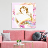  Fan Lady Stretched Canvas Art (Insitu (Woonkamer))