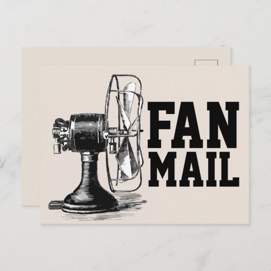 FAN MAIL Briefkaart (Voorkant / Achterkant)