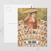 Fan Mail Grappige  vrouw met fans Briefkaart (Voorkant / Achterkant)