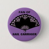 Fan of Gail Carriger Pin Badge Button Paars (Voorkant)
