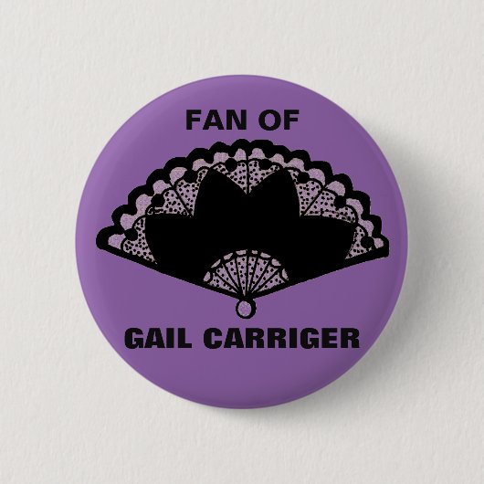 Fan of Gail Carriger Pin Badge Button Paars (Voorkant)