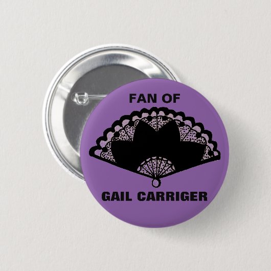 Fan of Gail Carriger Pin Badge Button Paars (Voorkant /achterkant)
