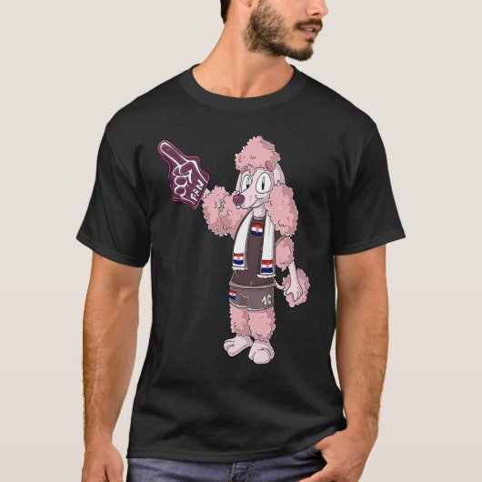 Fan Poodle Croatia T-shirt (Voorkant)