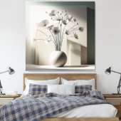 Fan-Shaped Floral Structure Canvas Afdruk (Insitu (Slaapkamer))