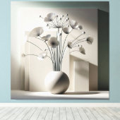 Fan-Shaped Floral Structure Canvas Afdruk (Insitu (Houten vloer))