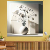 Fan-Shaped Floral Structure Canvas Afdruk (Insitu (Woonkamer))