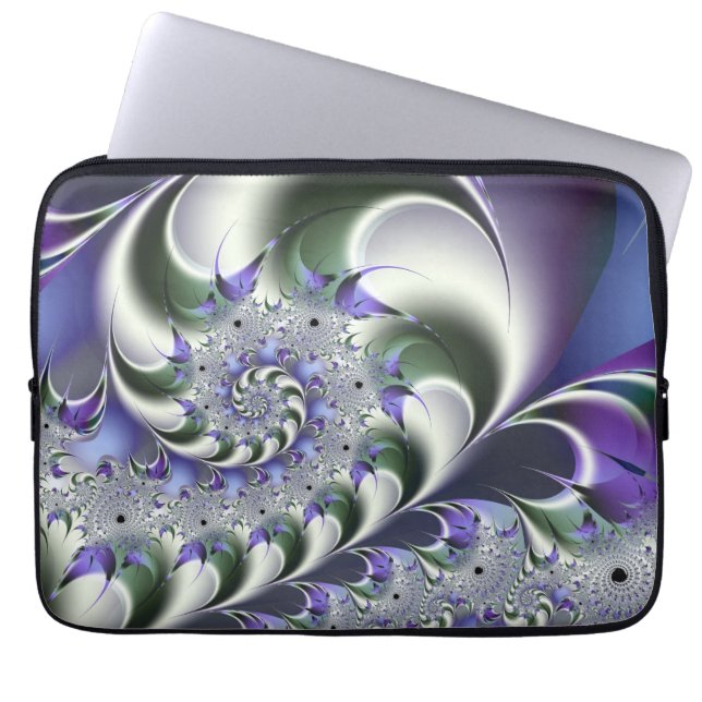 Fan Spiral Cute Cool Moderne Abstracte Art Laptop Sleeve (Voorkant)