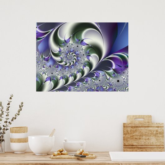 Fan Spiral Cute Cool Moderne Abstracte Art Poster (Keuken)