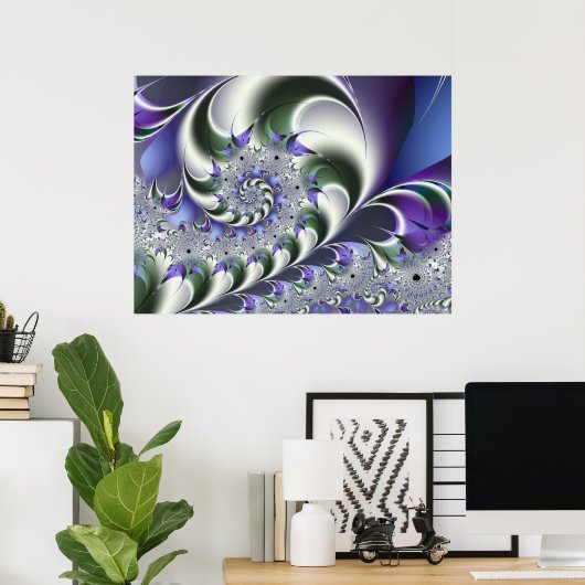 Fan Spiral Cute Cool Moderne Abstracte Art Poster (Thuiskantoor)