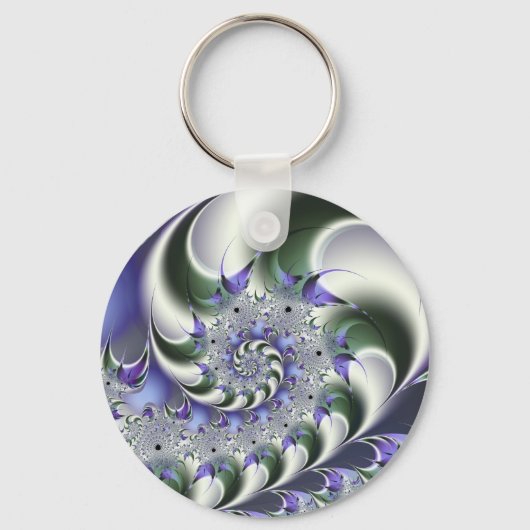 Fan Spiral Cute Cool Moderne Abstracte Art Sleutelhanger (Voorkant)