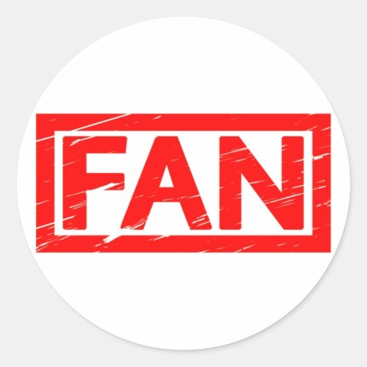 Fan Stamp Ronde Sticker (Voorkant)