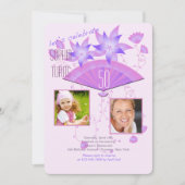 Fan Two Photo Birthday Party Invitation Kaart (Voorkant)