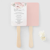 fan van Blush bloom bruiloft Handwaaier (Voorkant en achterkant)