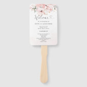 fan van Blush bloom bruiloft Handwaaier (Voorkant)
