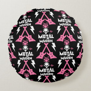 Fan van heavy metal chick muziek rond kussen