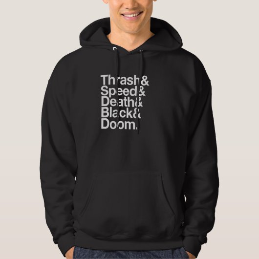 Fan van heavy metal-muziek lijst Thrash Speed Doom Hoodie (Voorkant)