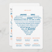 Fan van het informele trouwprogramma programmakaart (Voorkant / Achterkant)