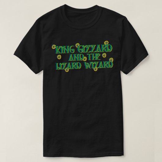 Fan van King Gizzard en The Lizard Wizard Typograp T-shirt (Design voorkant)