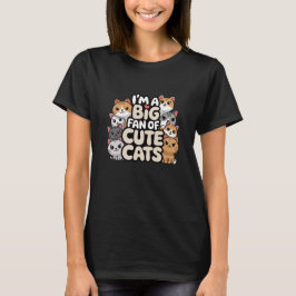 Fan van schattige katten t-shirt