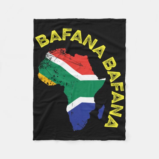 Fana Fana Zuid-Afrika Voetbal Fleece Deken (Voorkant)