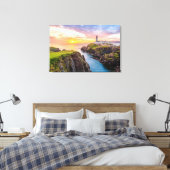 Fanad Head Lighthouse Co. | Donegal Ierland Canvas Afdruk (Insitu (Slaapkamer))