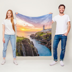 Fanad Head Lighthouse Co. Donegal Ierland Fleece Deken