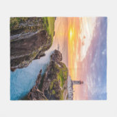Fanad Head Lighthouse Co. | Donegal Ierland Fleece Deken (Voorkant (Horizontaal))