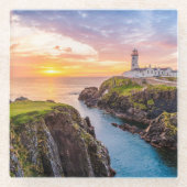 Fanad Head Lighthouse Co. | Donegal Ierland Glazen Onderzetter (Voorkant)