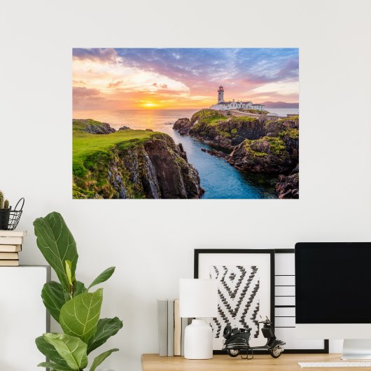 Fanad Head Lighthouse Co. | Donegal Ierland Poster (Thuiskantoor)
