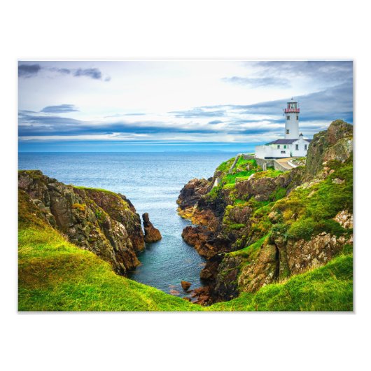 Fanad Head Lighthouse Kliffen – Ierland Foto Afdru Afdruk (Voorkant)