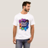 Fanart Space Sticker T-shirt (Voorkant volledig)