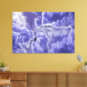 Fanasty Eenhoorn Mam en Baby Canvas Print (Insitu (Woonkamer))