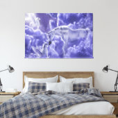 Fanasty Eenhoorn Mam en Baby Canvas Print (Insitu (Slaapkamer))