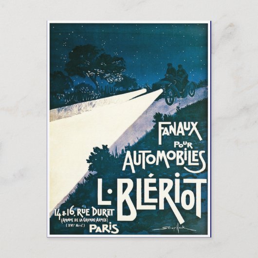 Fanaux Pour Automobiles L Bleriot - Parijs, Frankr Briefkaart (Voorkant)