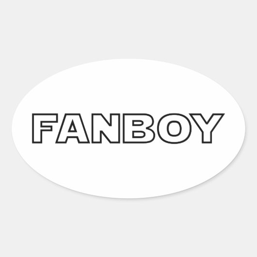 FANBOY OVALE STICKER (Voorkant)